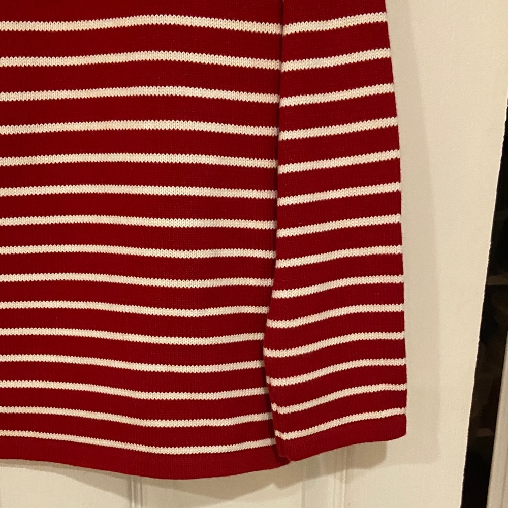 Ralph Lauren Red and White Nautical Striped Sweater - Picture 4 of 6